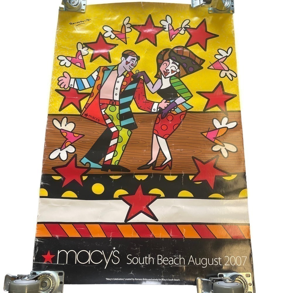 Romero Britto x Macy's South Beach Parade 2007 Paper Poster 24x36"